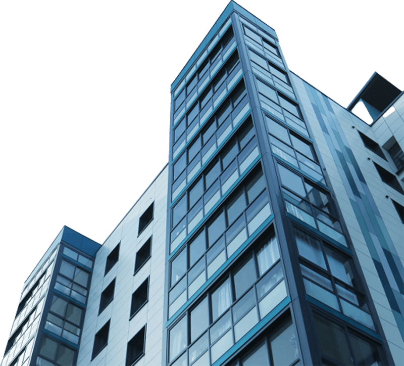 Modern glass office building